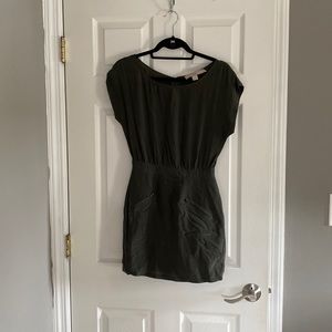 Army green short dress